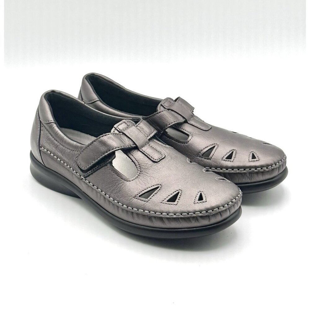 SAS Womens 7.5WW Tripad Comfort Roamer Santolina Slip On Hook And Loop Shoes